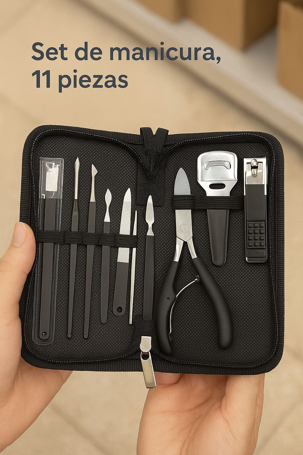 SET X11 PIEZAS DE MANICURE PRO